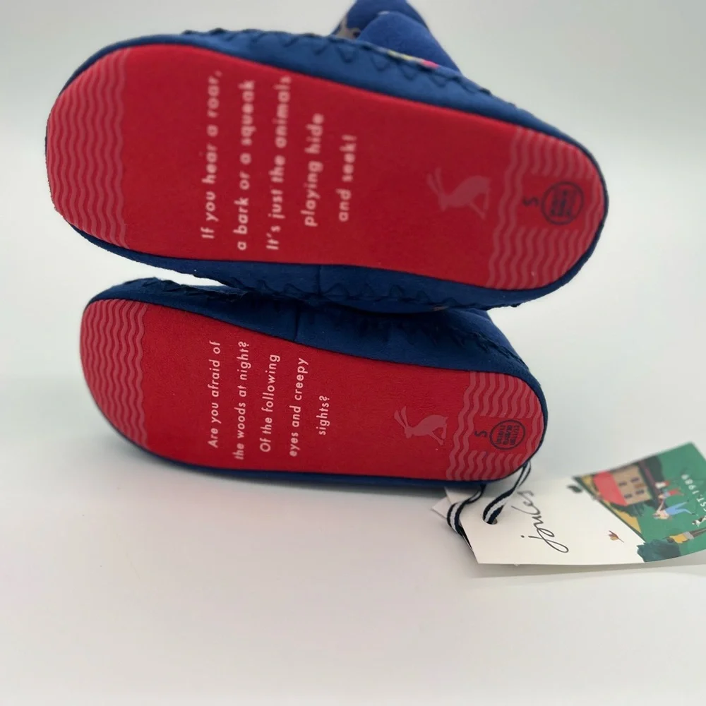 Joules Boy's Slipper Socks, Blue Woods Sz 11/12